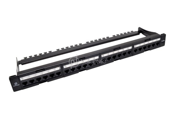 CAT5E UTP FLAT KEYSTONE JACK PATCH PANEL - CM5E1UKBK 