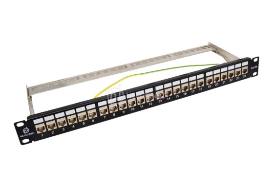 CAT6A STP FLAT KEYSTONE JACK PATCH PANEL - CM6A1SME 