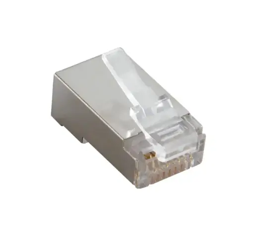 Cat 5E STP 8-pole RJ45 plug-FTP